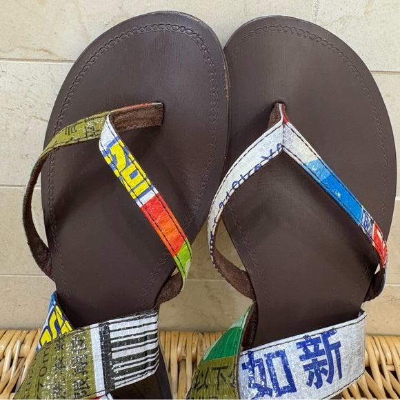 BC Footwear “I Used To Be a Rice Bag” Colorful Ladies’ Vegan Sandals, 7, EUC - Picture 8 of 10